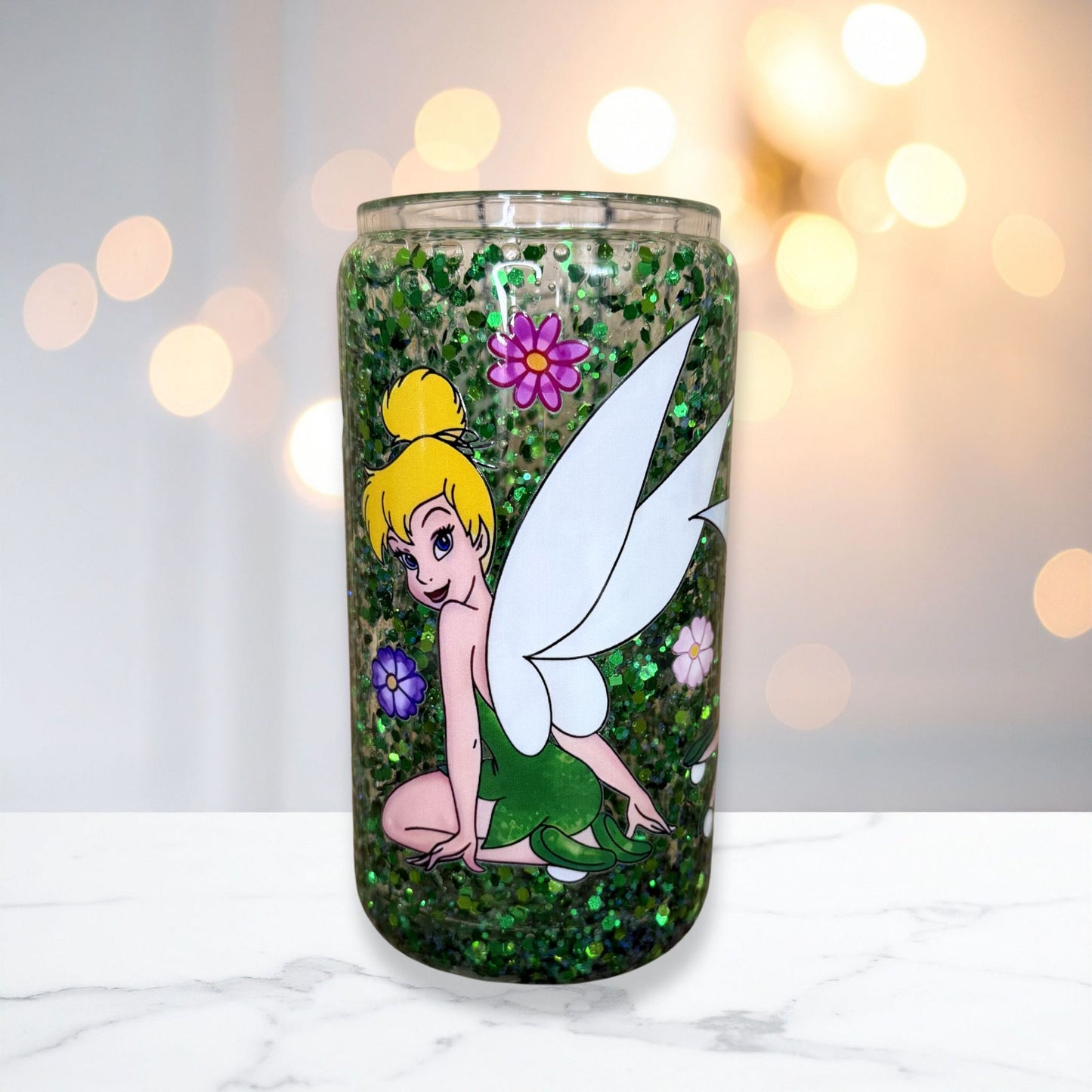 Tinker Bell Snowglobe Glass Cup