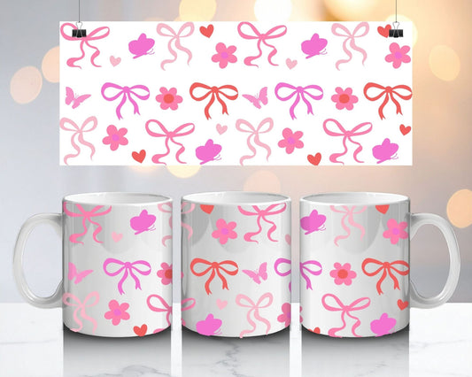 Pink Bows Mug 11 oz