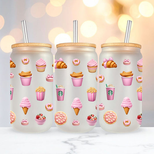 Sweet Love Frosted Glass Cup