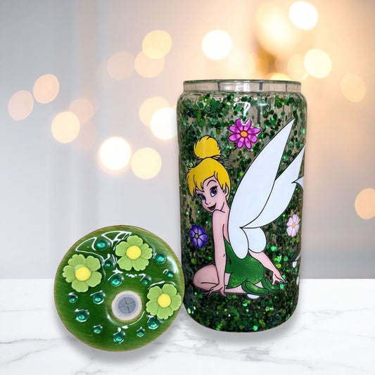Tinker Bell Snowglobe Glass Cup