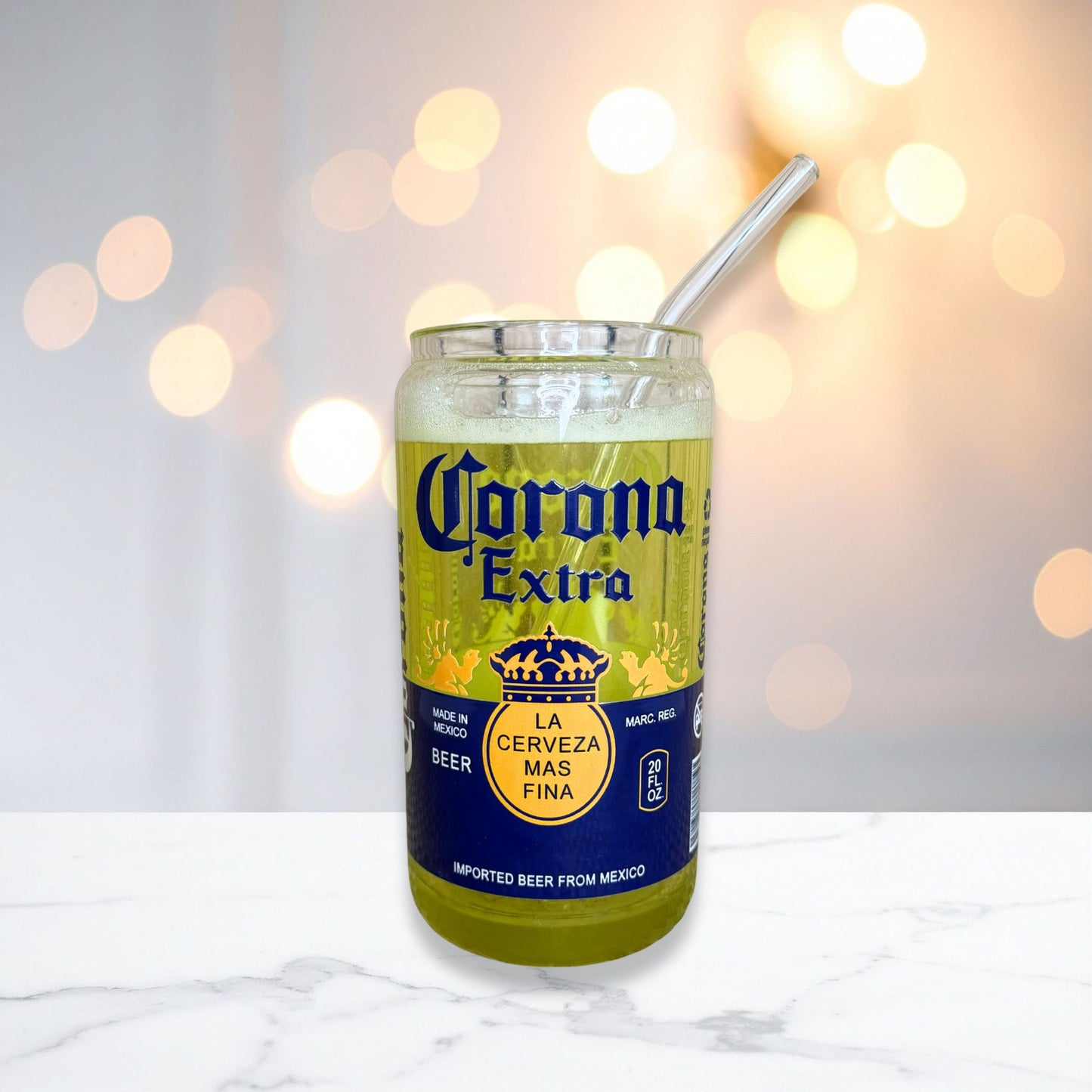Corona Snowglobe Glass Cup