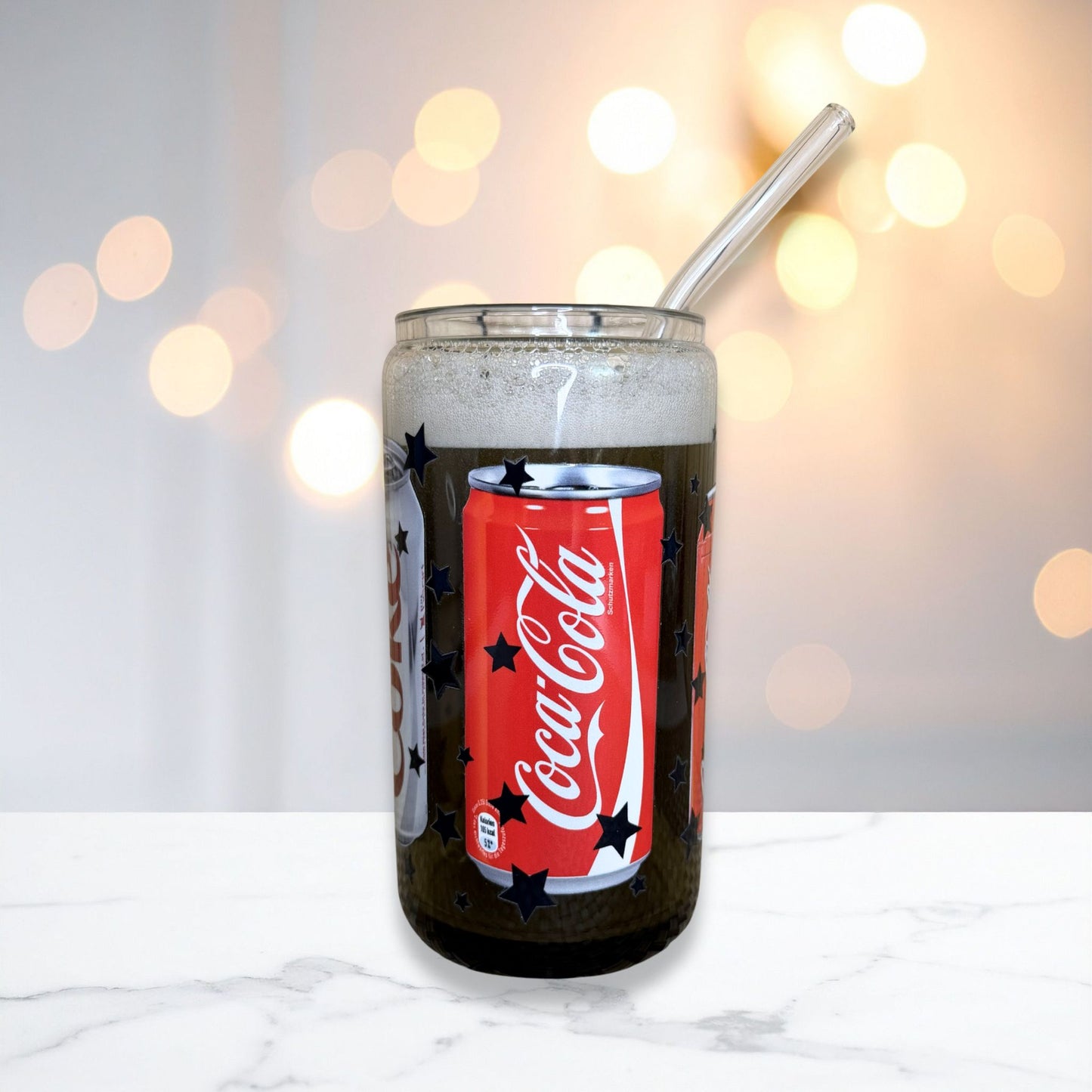 Soda Snowglobe Glass Cup