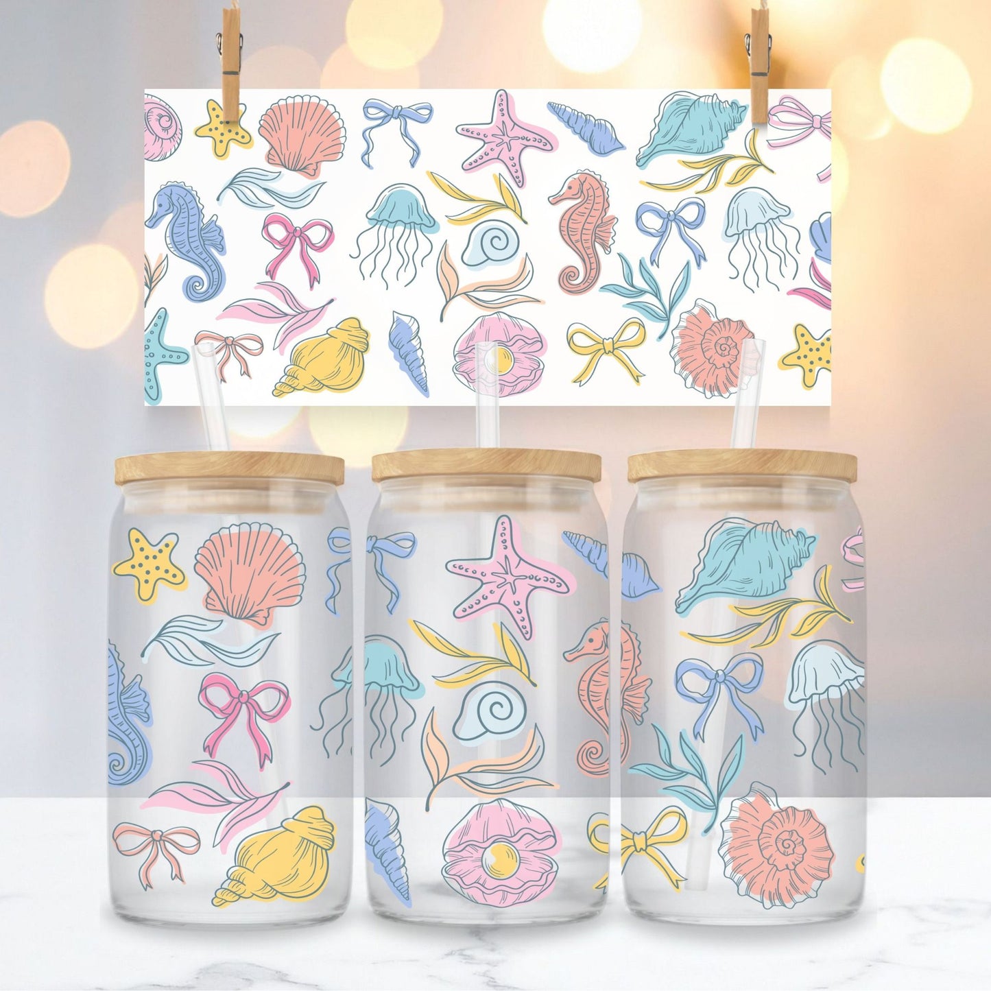 Ocean Clear Glass Cup