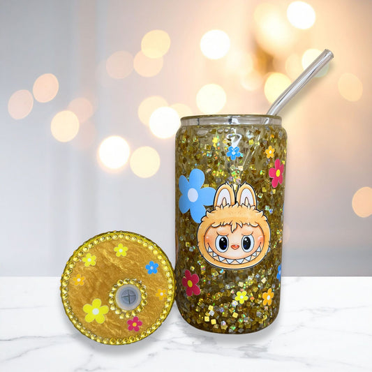 Labubu Snowglobe Glass Cup