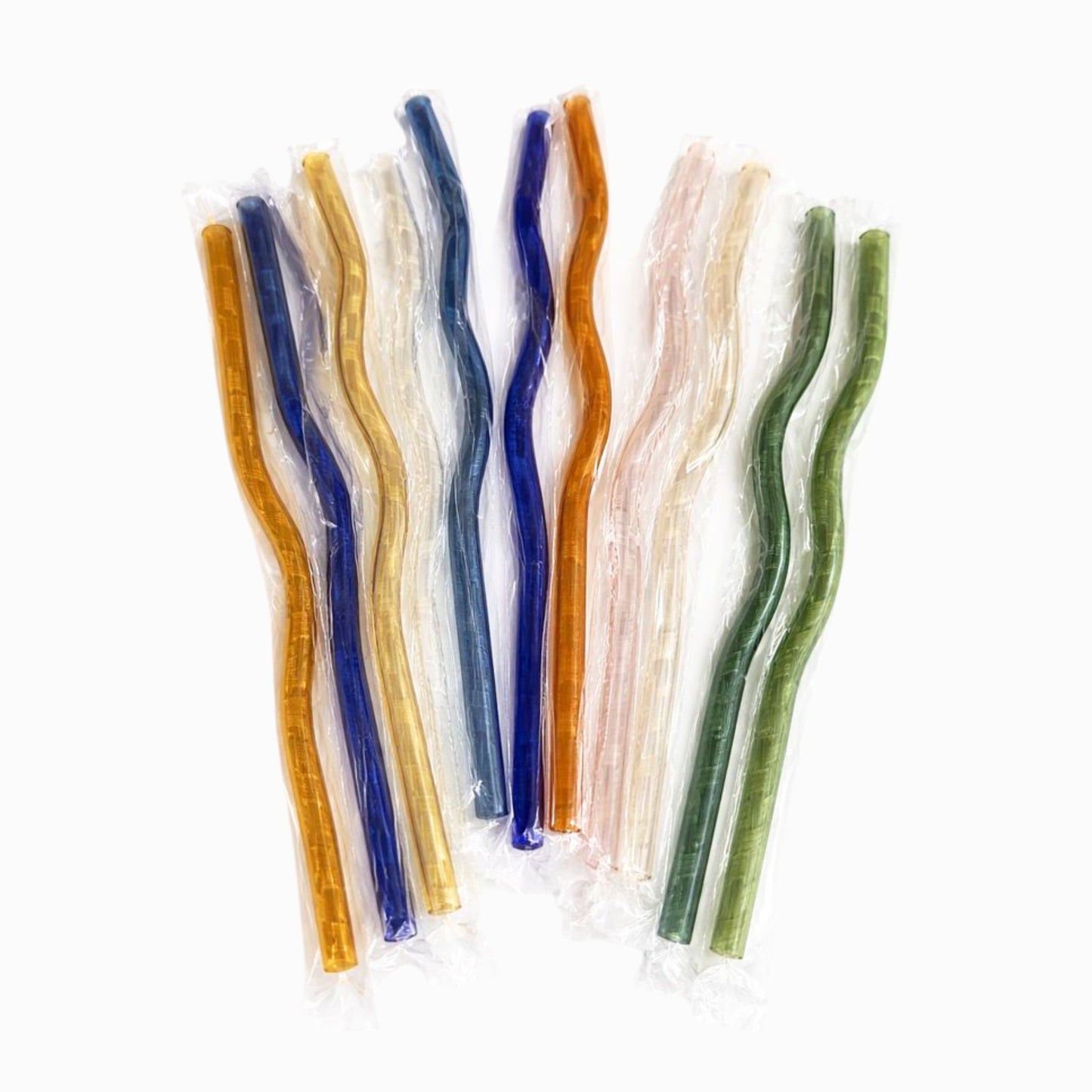 Glass Wavy Straws
