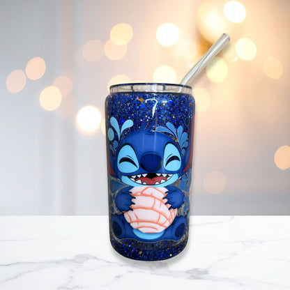 Stitch Snowglobe Glass Cup